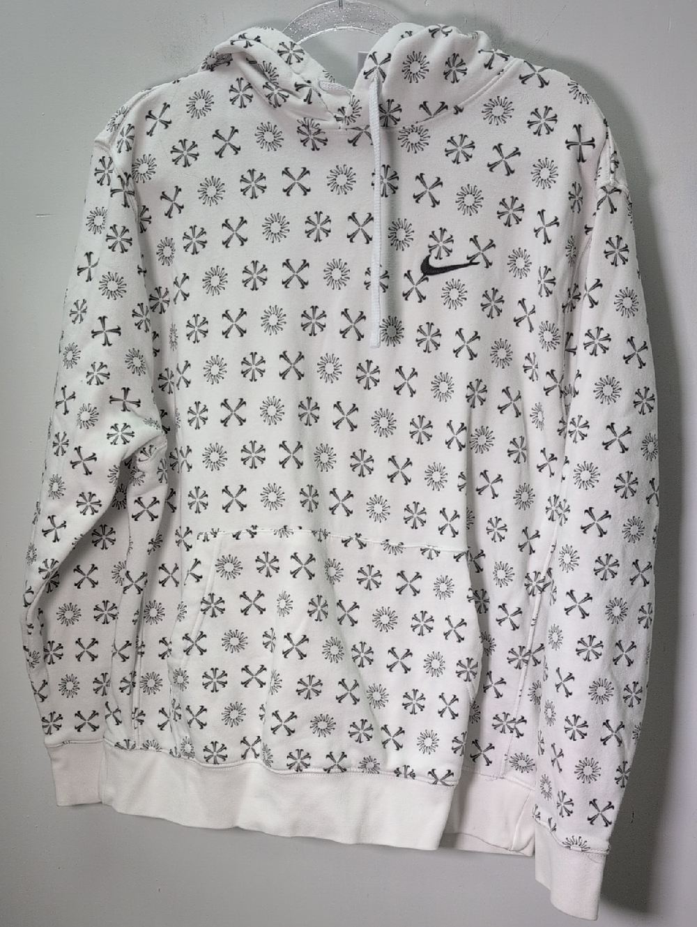Nike Sportswear NSW Club BB Monogram Pullover Hoodie Men's size L streetwear Y2K